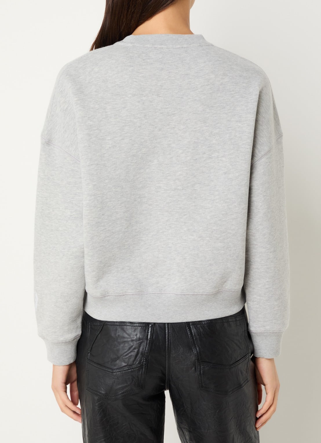 Zadig&Voltaire Mira sweater met logoprint en strass - achterkant 4 grijsmele
