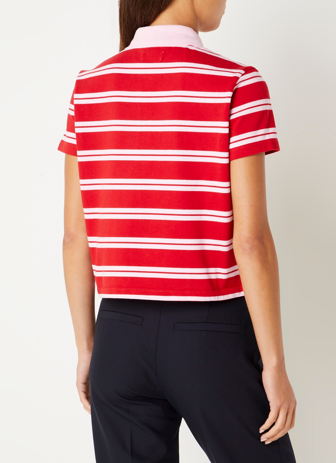 Zadig&Voltaire Mirta polo met streepprint - achterkant 4 rood