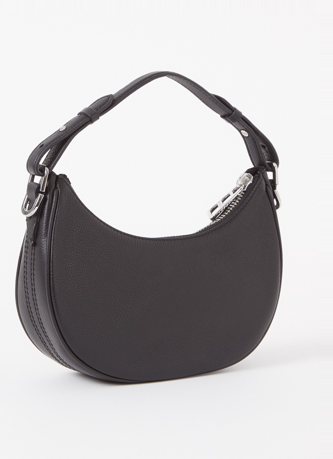 Zadig&Voltaire Moonrock schoudertas van leer - achterkant zwart