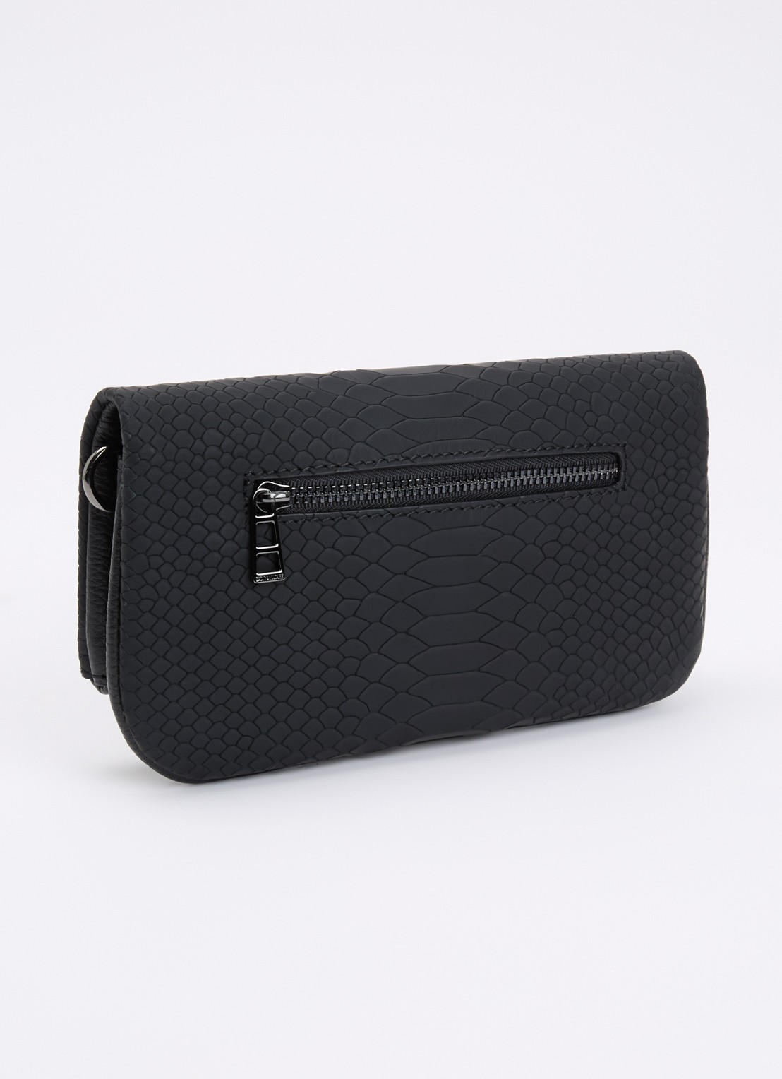 Zadig&Voltaire Nano Soft Savage Rock clutch van leer - achterkant 5 zwart