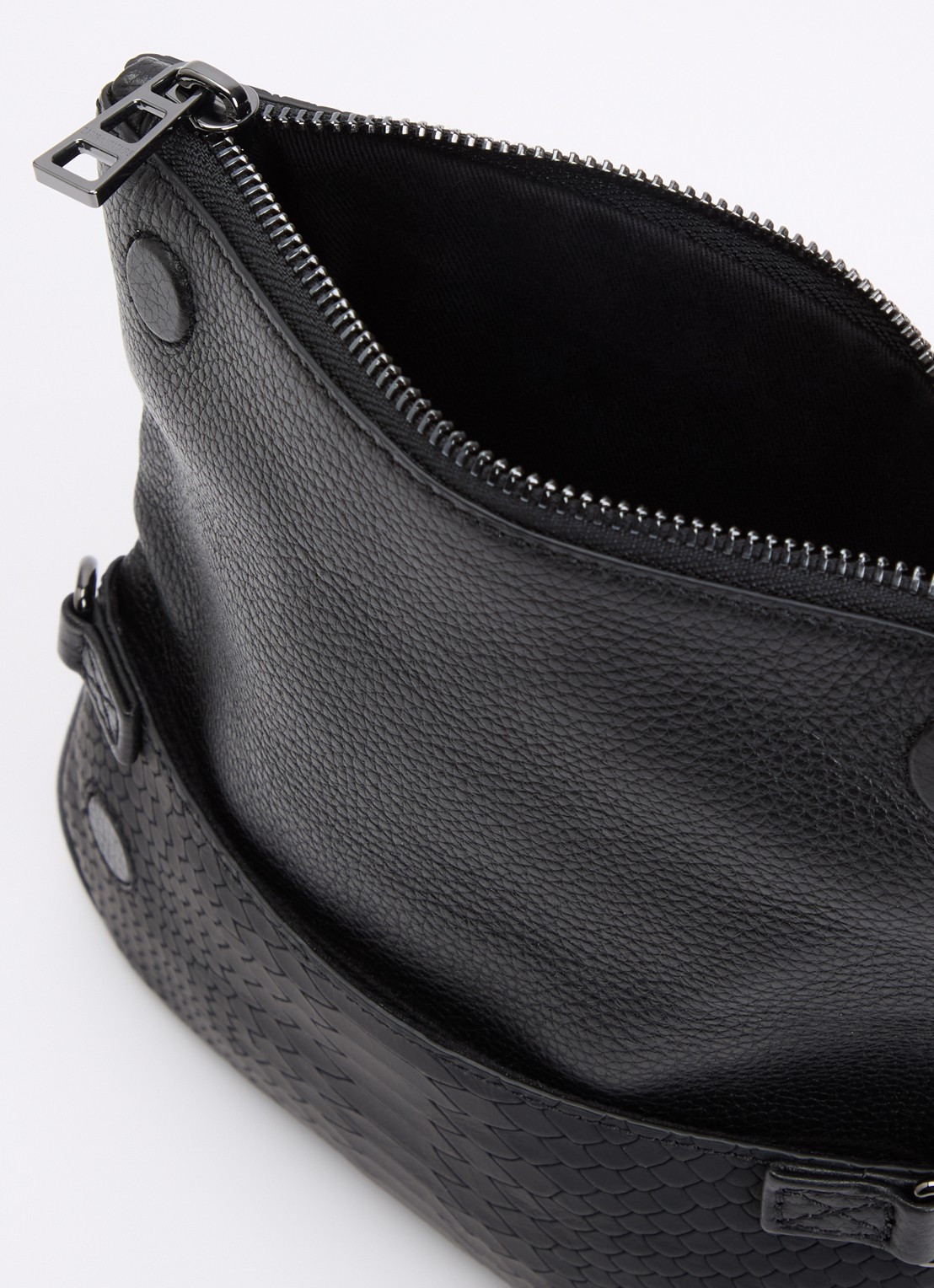 Zadig&Voltaire Nano Soft Savage Rock clutch van leer - detail 2 zwart