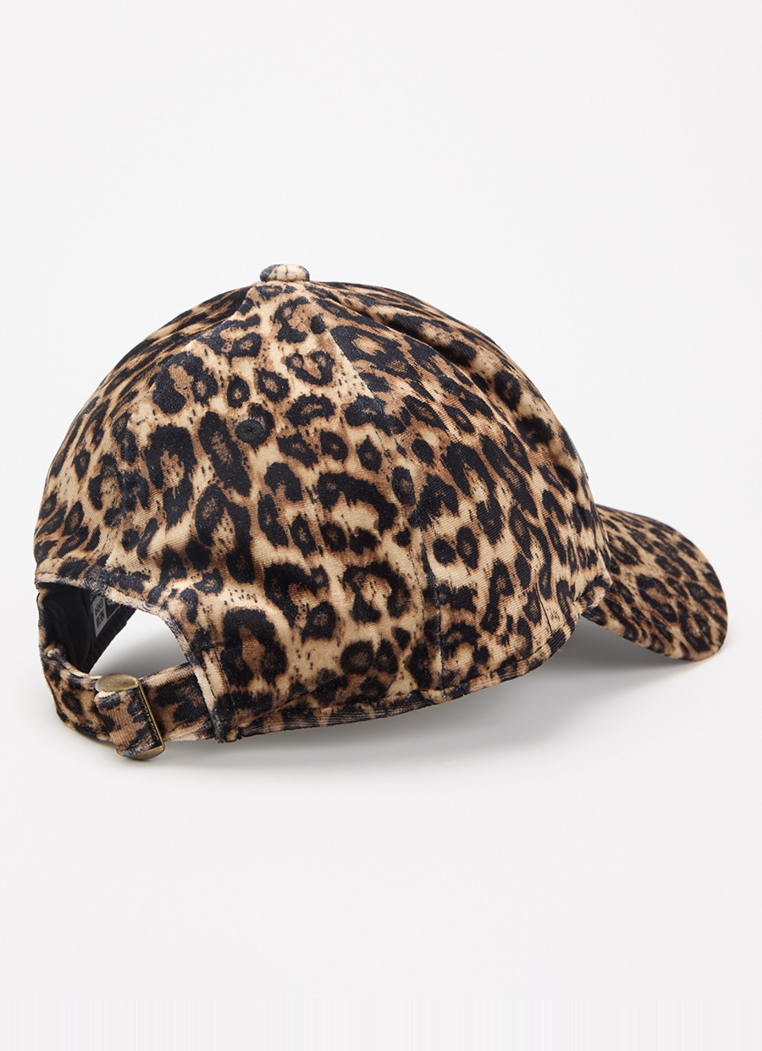 Zadig&Voltaire New Era x ZV pet van fluweel met panterprint en logoborduring - detail 2 camel