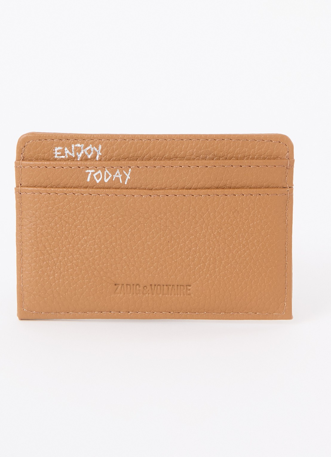 Zadig&Voltaire Pasjeshouder van leer - achterkant 3 camel