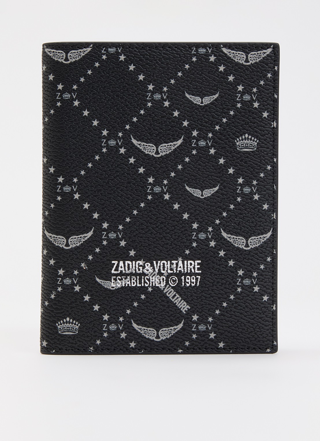 Zadig&Voltaire Paspoortetui met logo - voorkant 3 zwart