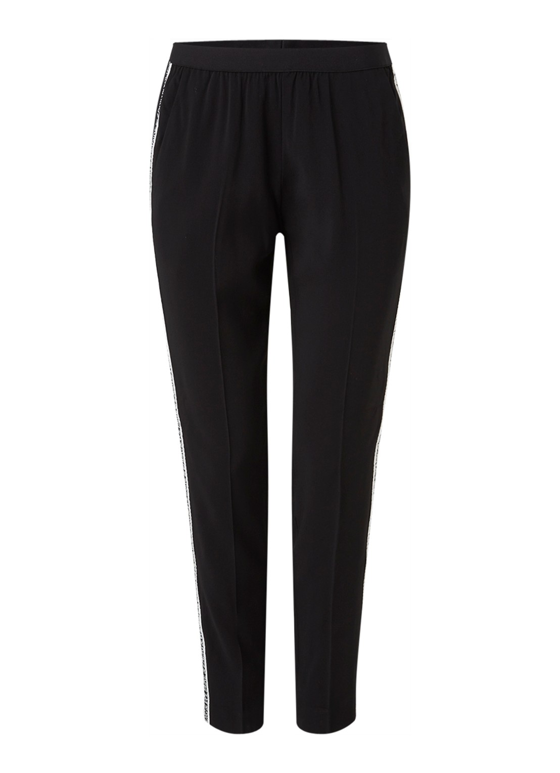Zadig&Voltaire Paula Band slim fit trackpants met logoband - voorkant zwart