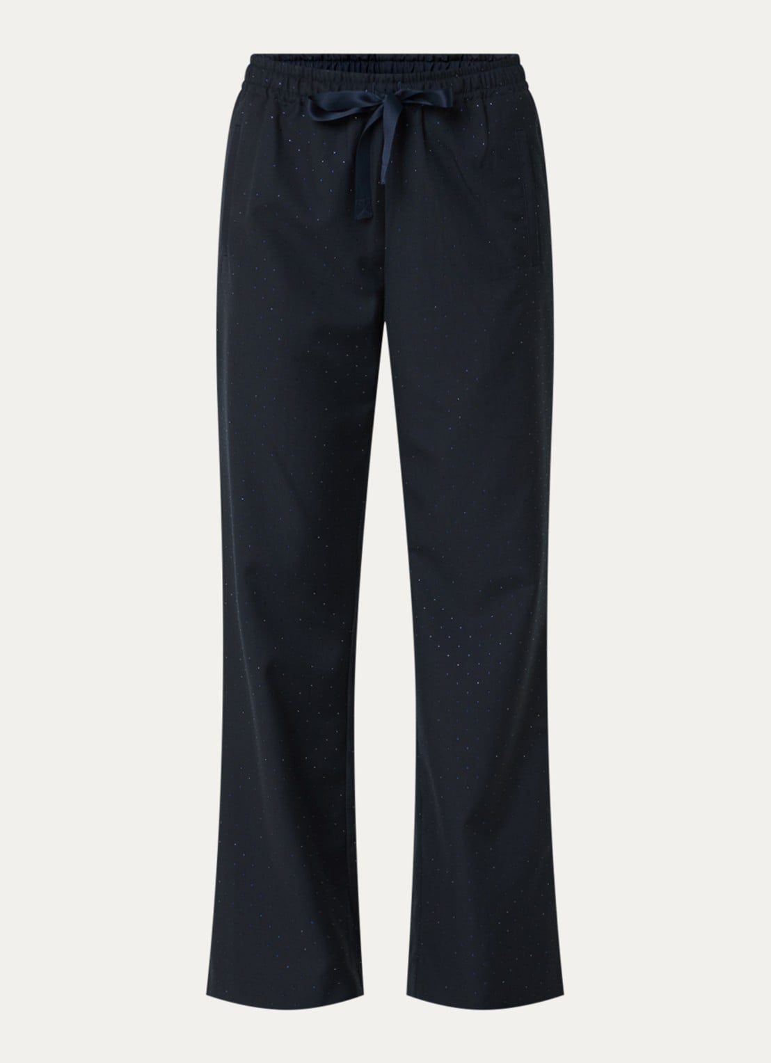 Zadig&Voltaire Poma high waist flared fit pantalon met strass en steekzakken - voorkant 3 blauwgrijs