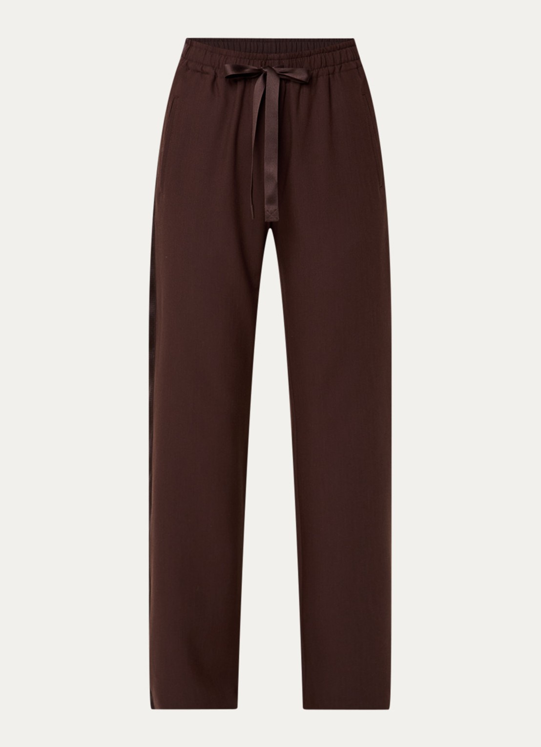 Zadig&Voltaire Poma high waist loose fit joggingbroek met steekzakken - voorkant donkerbruin