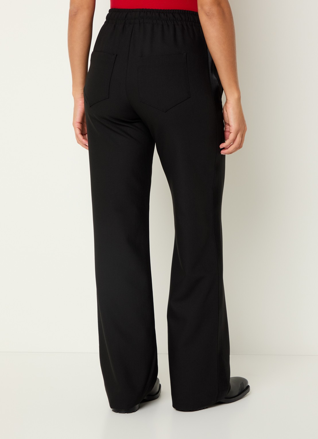 Zadig&Voltaire Poma high waist loose fit joggingbroek met steekzakken - achterkant 3 zwart