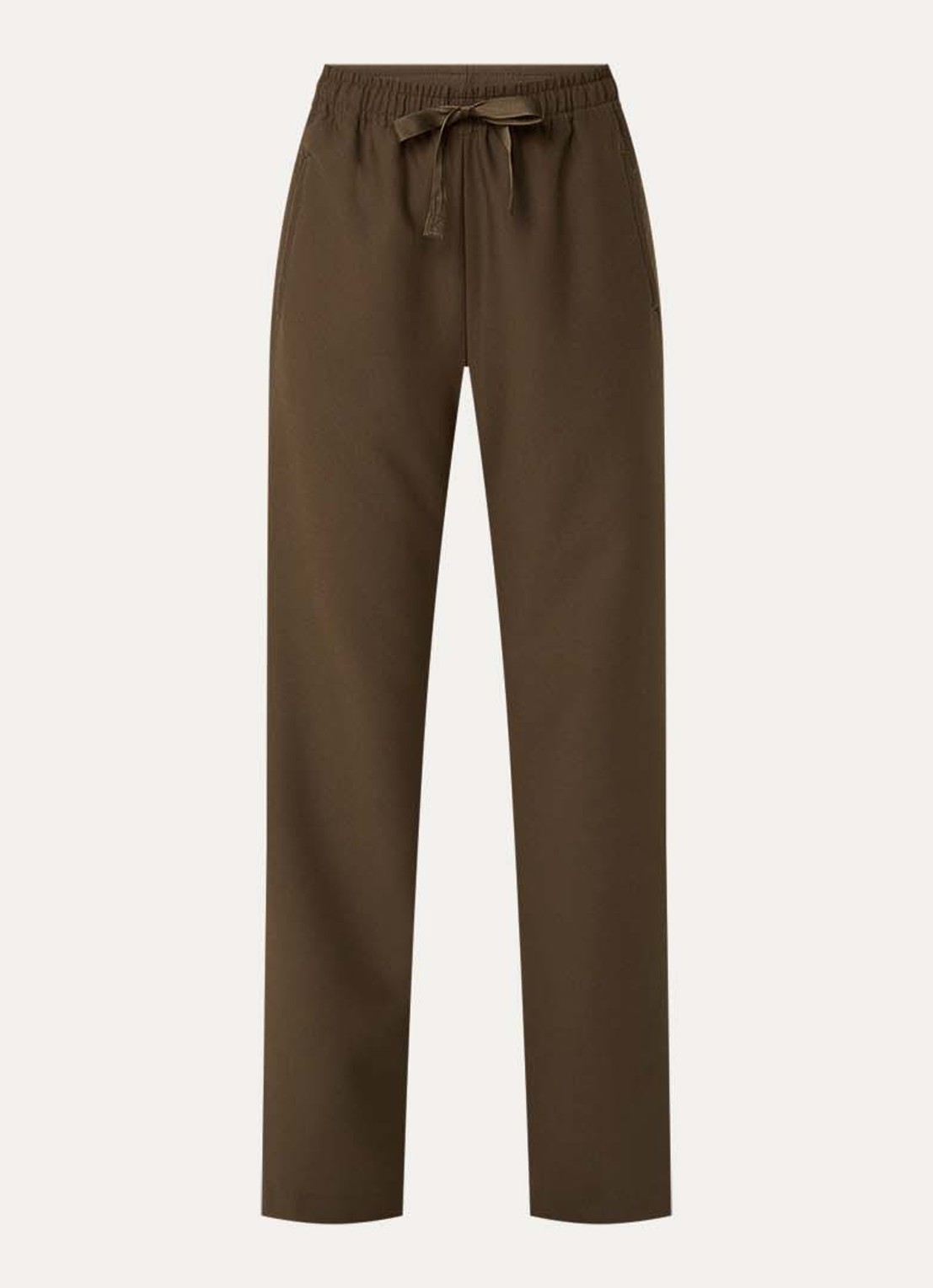 Zadig&Voltaire Poma high waist loose fit joggingbroek met steekzakken - voorkant mosgroen