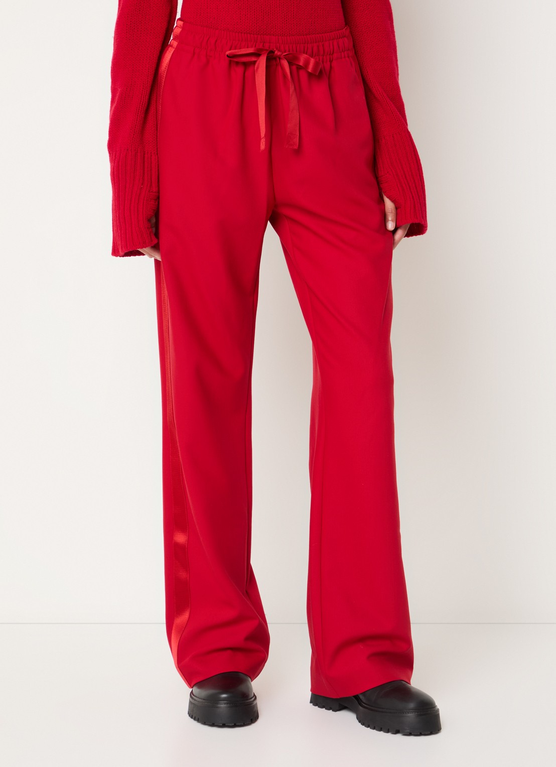Zadig&Voltaire Poma high waist loose fit joggingbroek met steekzakken - detail 3 rood