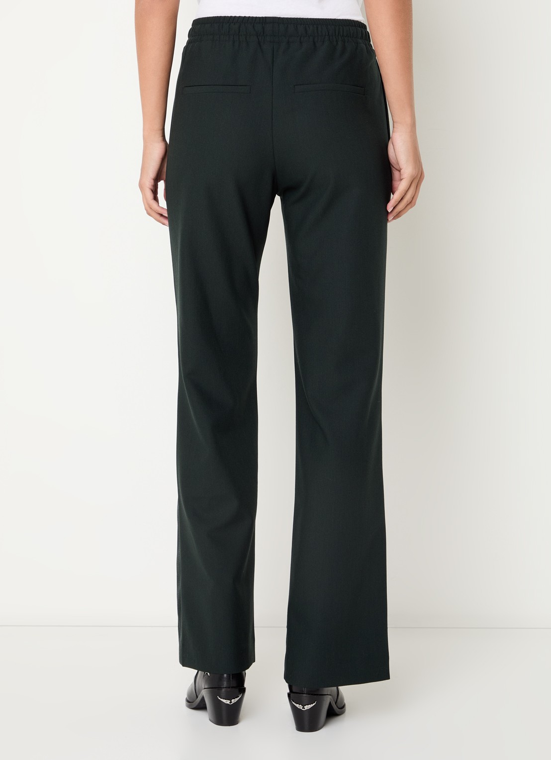 Zadig&Voltaire Poma high waist loose fit joggingbroek met steekzakken - achterkant 4 grijsmele