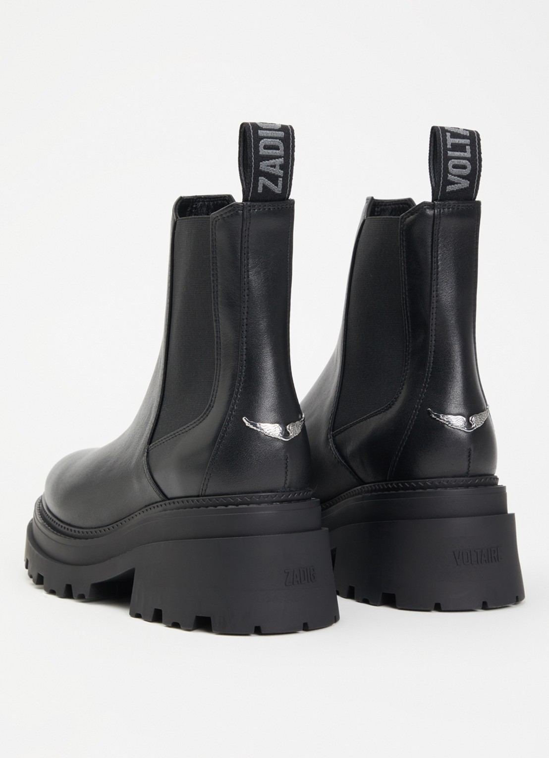 Zadig&Voltaire Ride chelsea boot van leer - achterkant 4 zwart