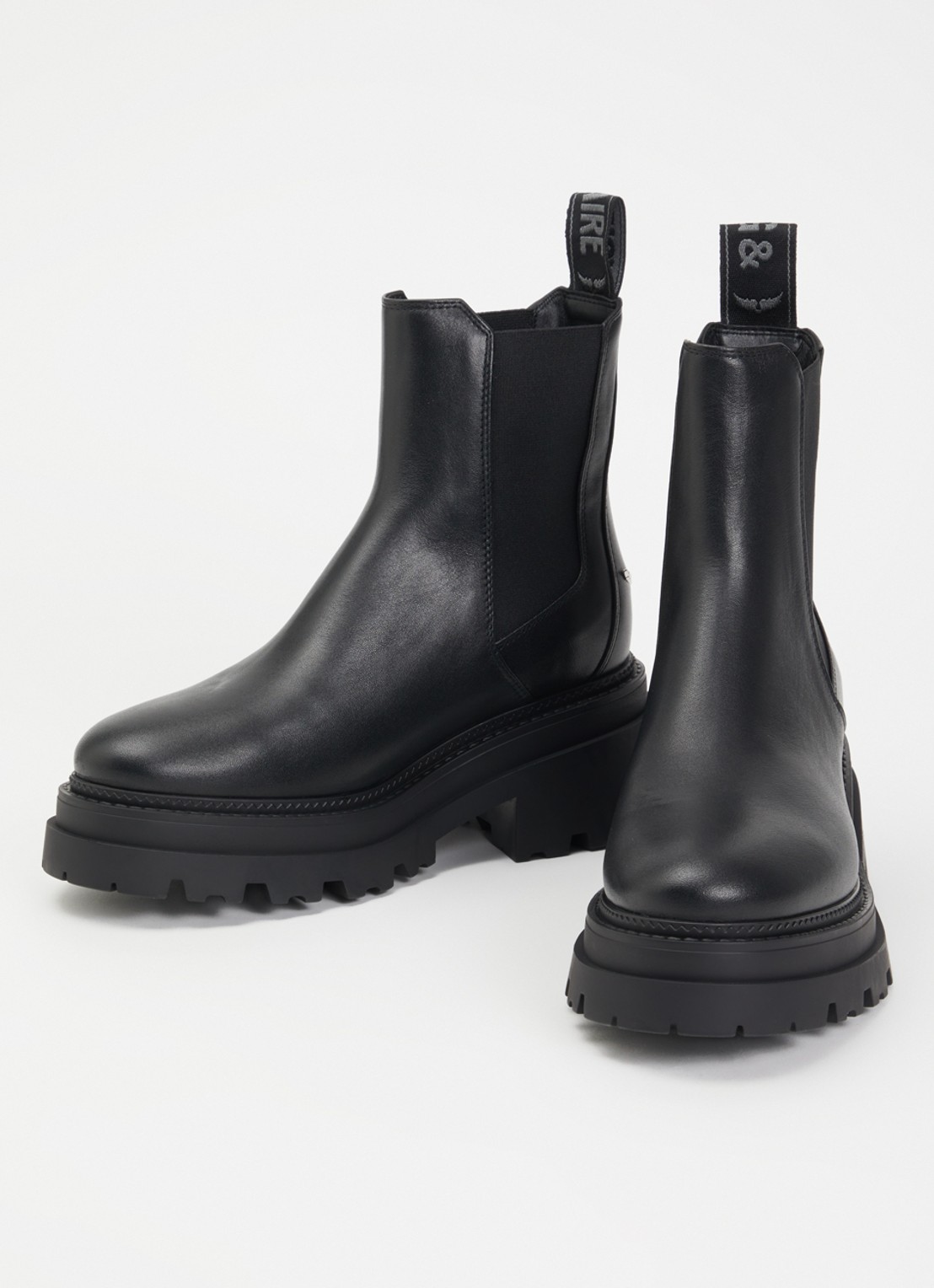 Zadig&Voltaire Ride chelsea boot van leer - detail 2 zwart