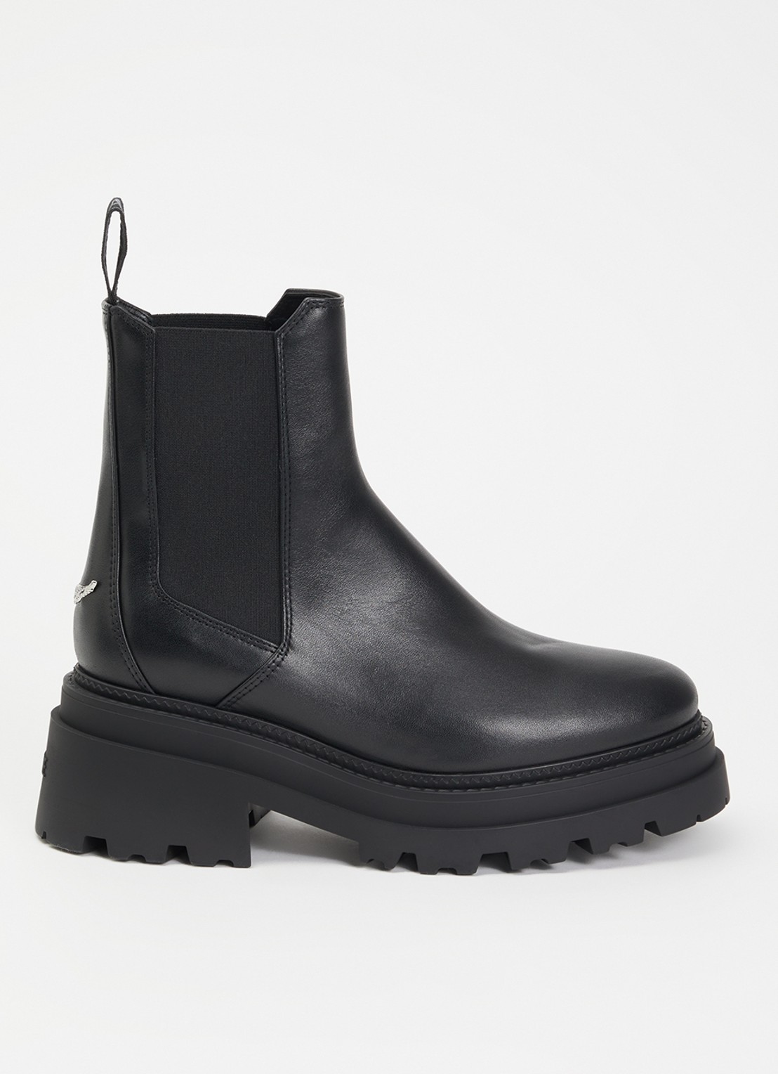 Zadig&Voltaire Ride chelsea boot van leer - voorkant zwart