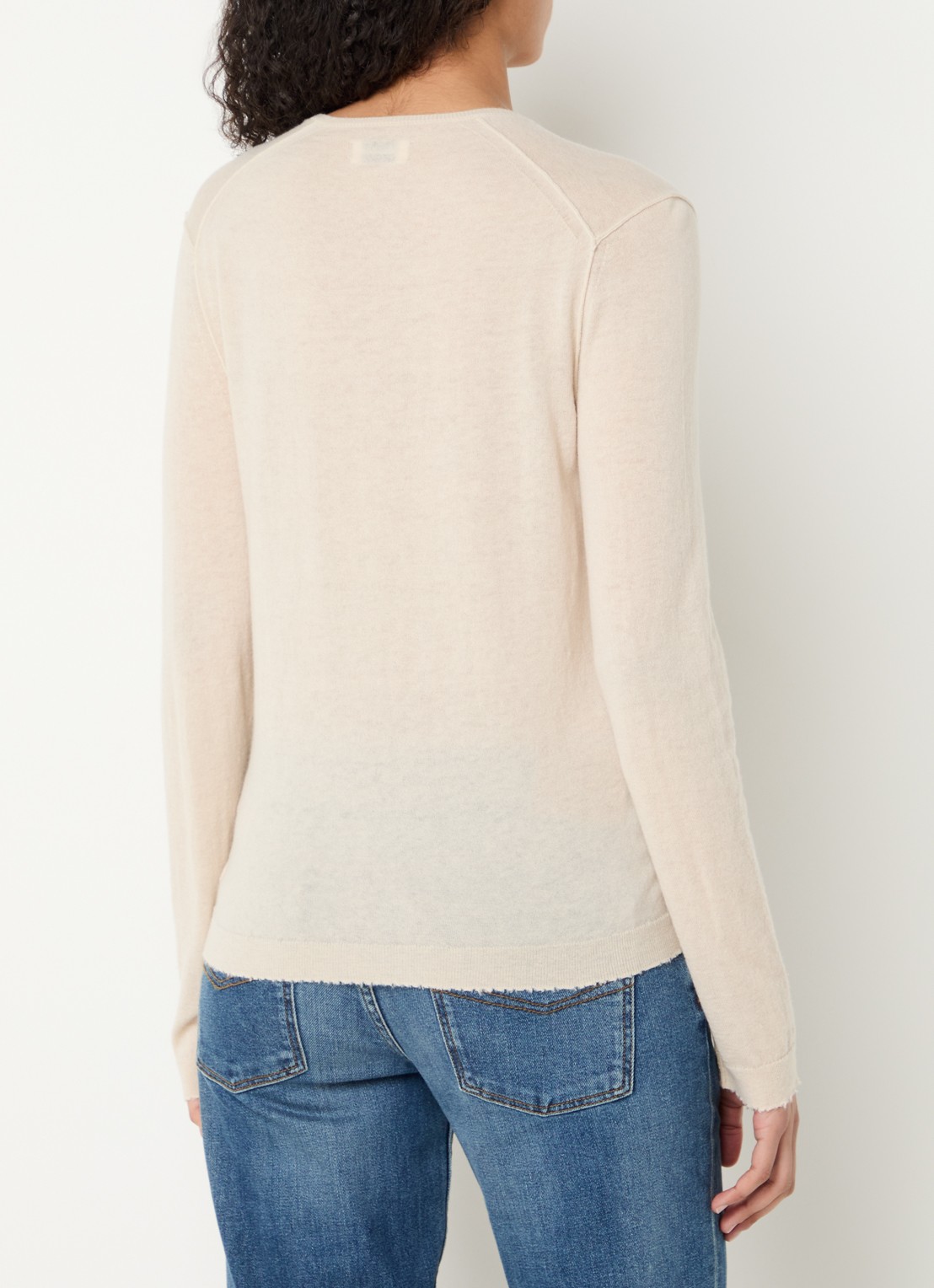 Zadig&Voltaire Rivy fijngebreide pullover van kasjmier - achterkant 4 creme