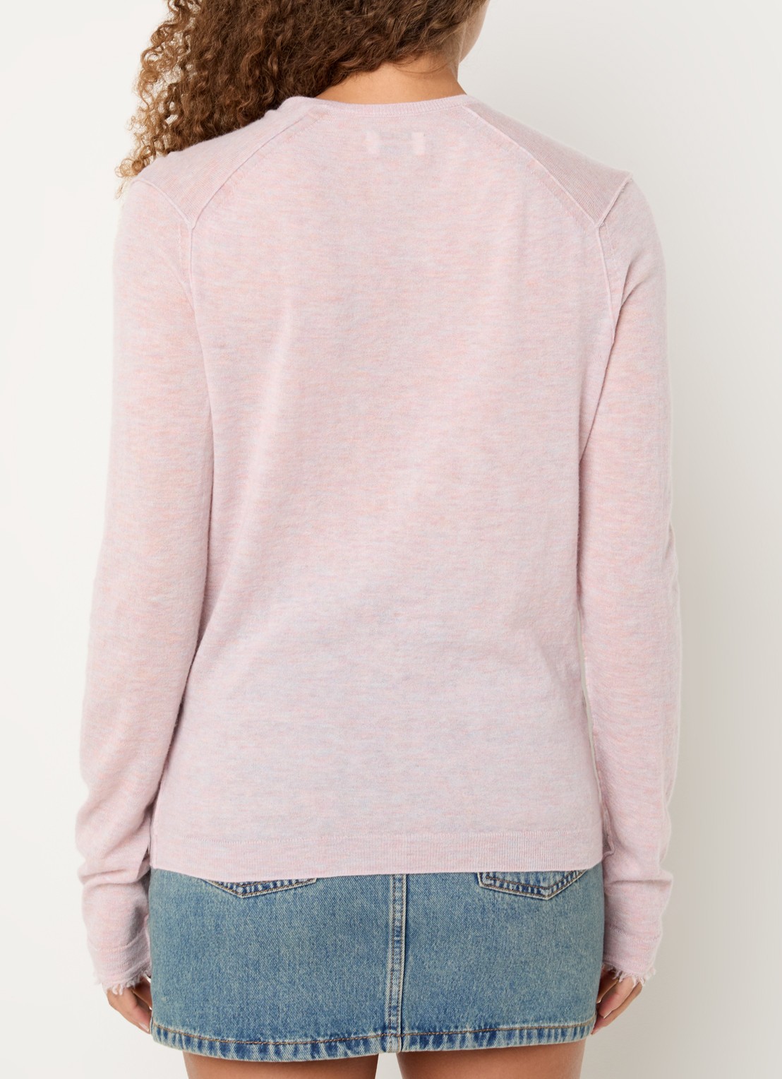 Zadig&Voltaire Rivy fijngebreide pullover van kasjmier - achterkant 4 lichtroze