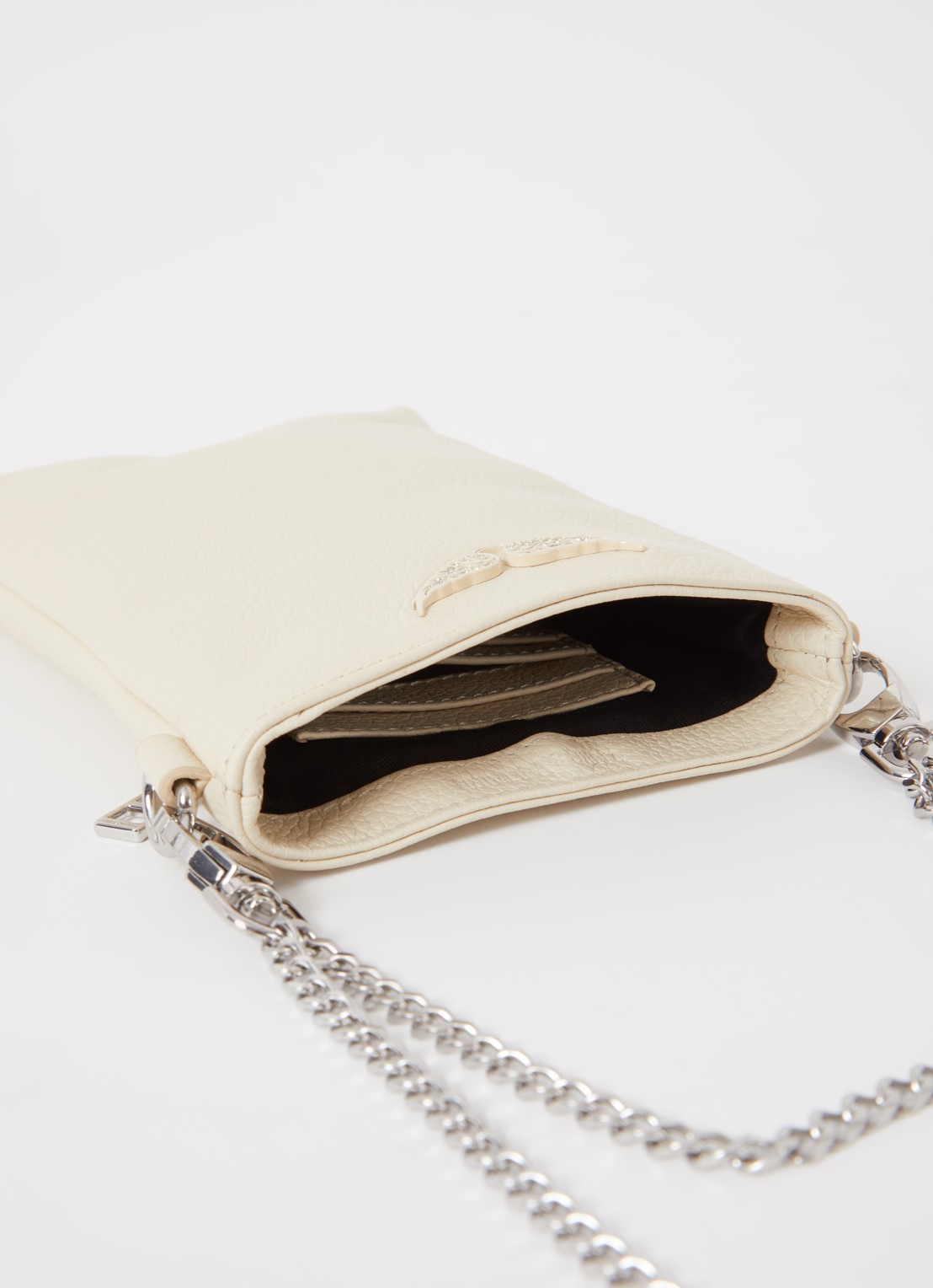 Zadig&Voltaire Rock crossbody telefoonhoes van leer - detail 5 beige