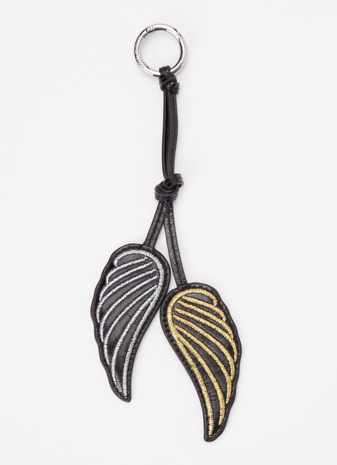 Zadig&Voltaire Rock Feather tasbedel van leer - voorkant zwart