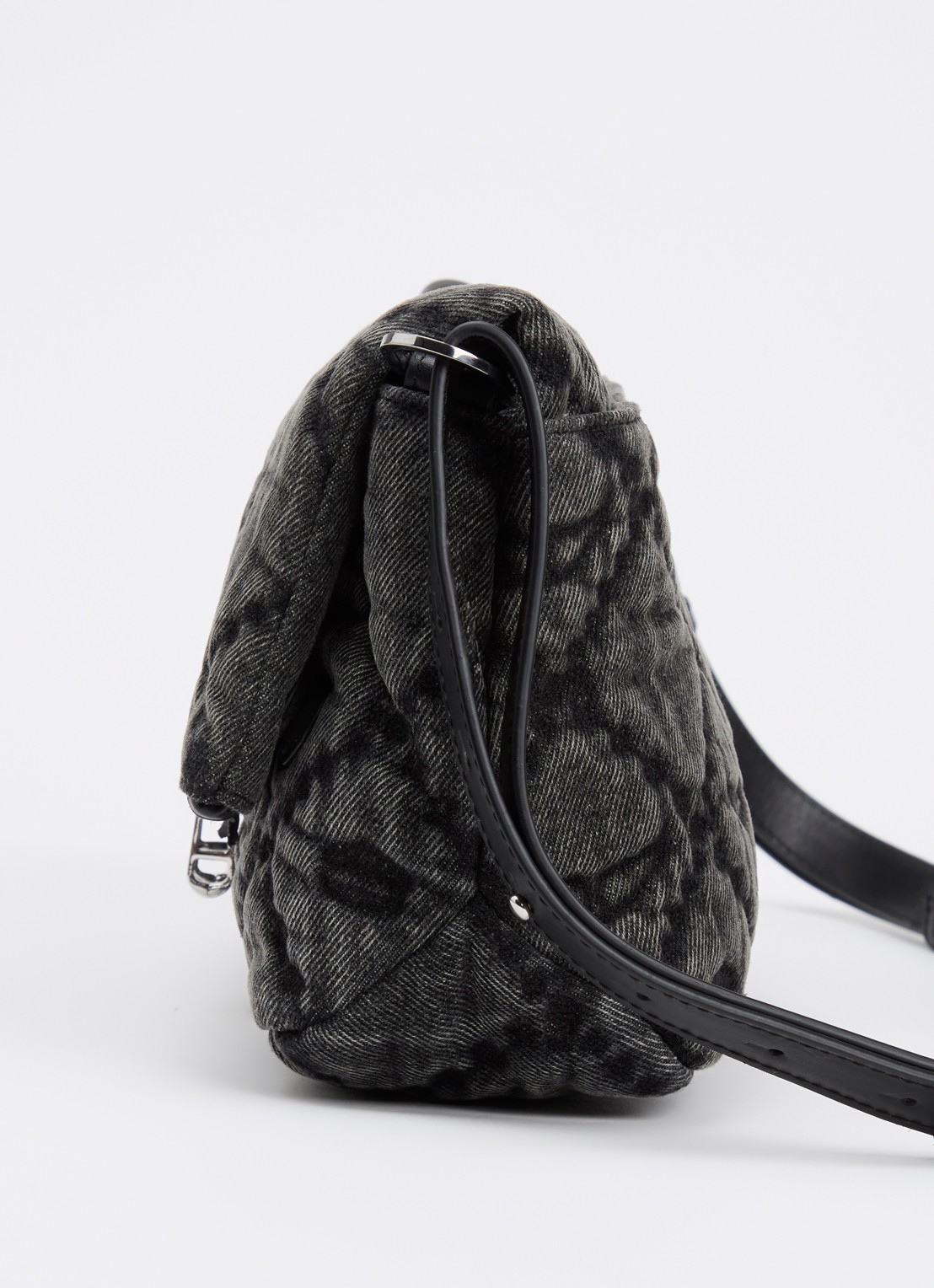 Zadig&Voltaire Rock II schoudertas met quilt patroon en afneembare schouderriem - detail 5 donkergrijs