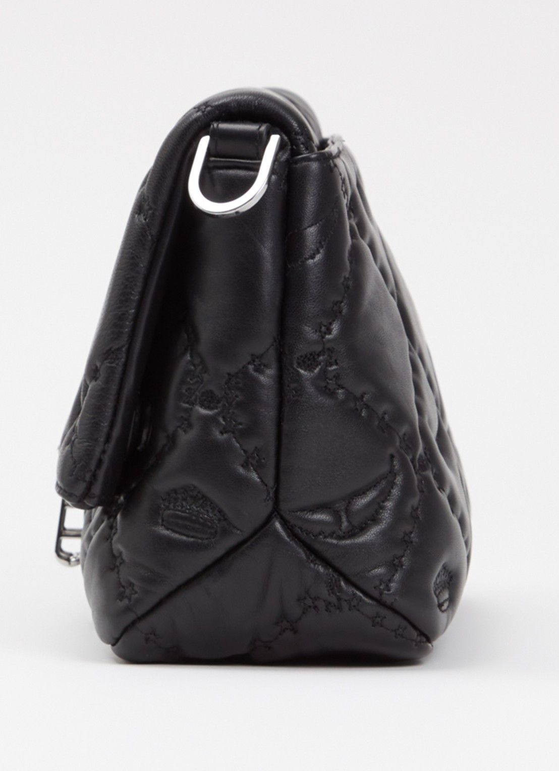 Zadig&Voltaire Rock II schoudertas van lamsleer met quilt patroon  - detail 6 zwart