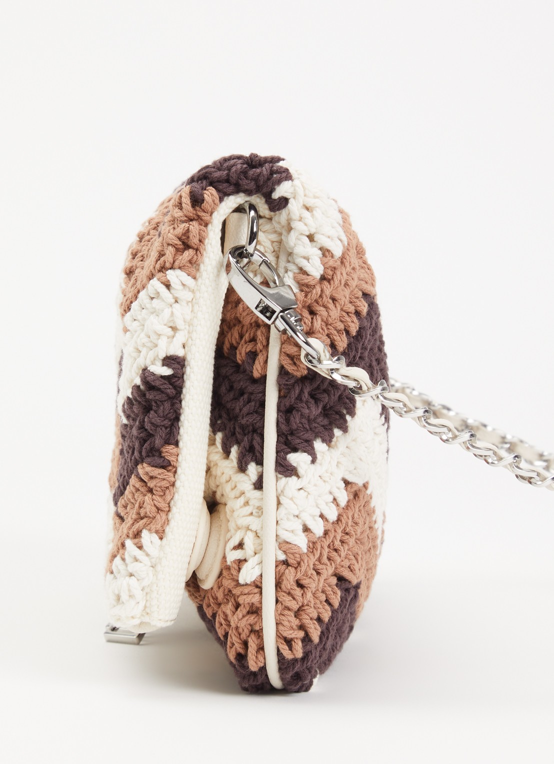Zadig&Voltaire Rock macramé clutch met afneembare schouderriem  - detail 3 bruin
