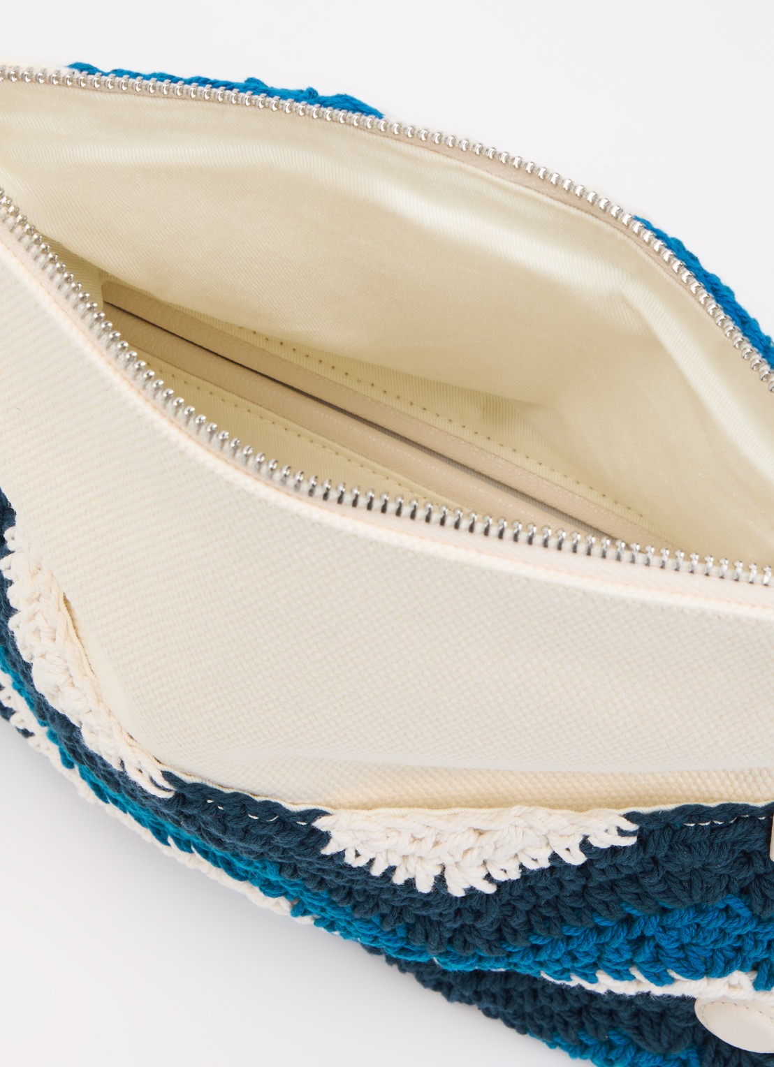 Zadig&Voltaire Rock macramé clutch met afneembare schouderriem  - detail 2 blauw
