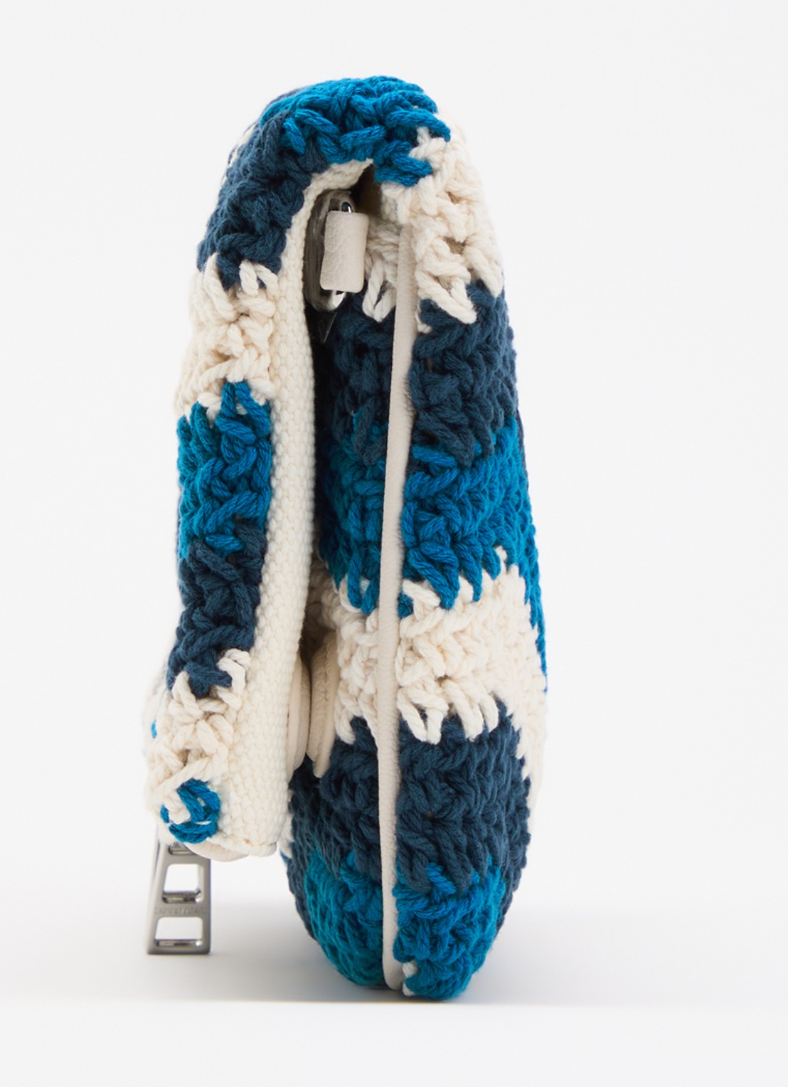 Zadig&Voltaire Rock macramé clutch met afneembare schouderriem  - detail 3 blauw