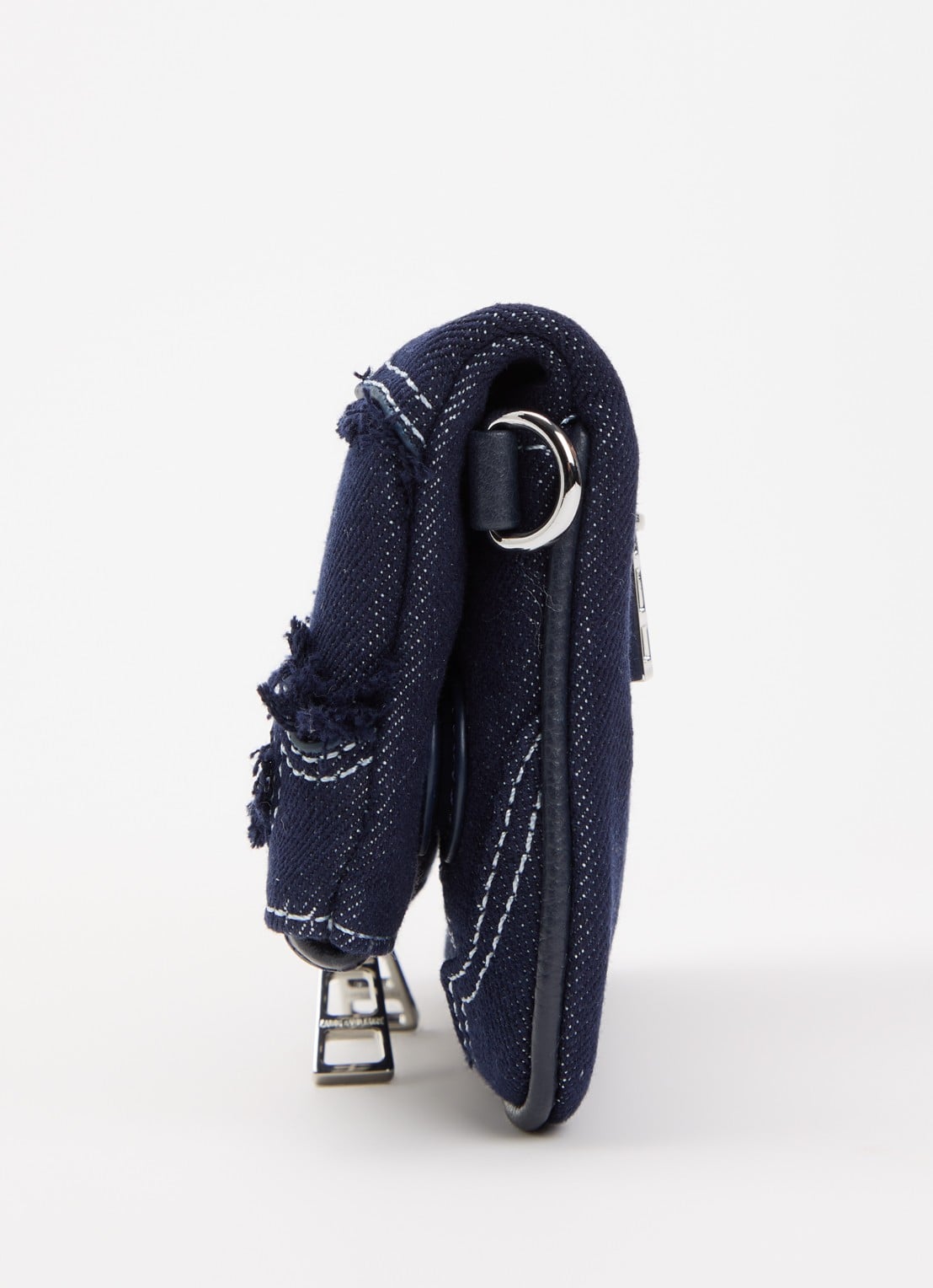 Zadig&Voltaire Rock Mini clutch van denim - detail 4 donkerblauw