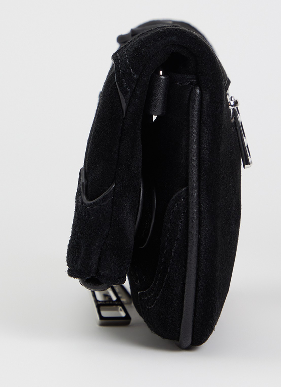 Zadig&Voltaire Rock Mini clutch van suède - detail 3 zwart