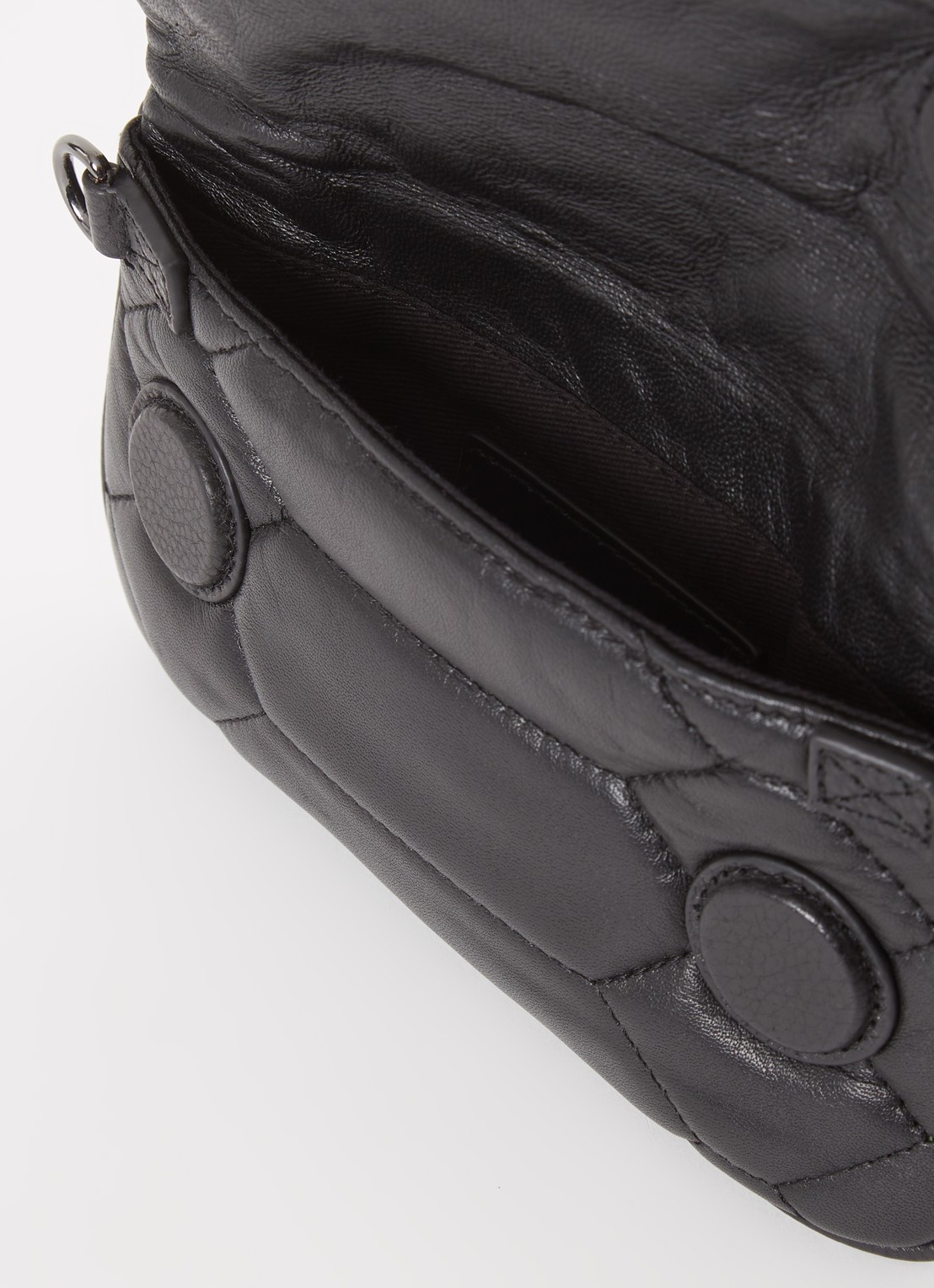 Zadig&Voltaire Rock Nano XL clutch van quilted lamsleer - detail 2 zwart