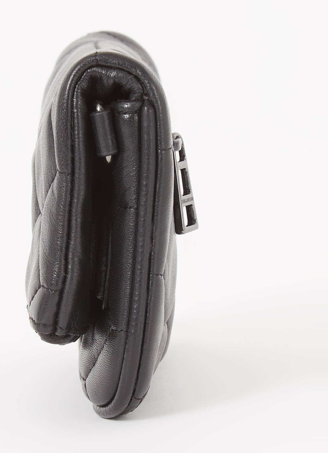 Zadig&Voltaire Rock Nano XL clutch van quilted lamsleer - detail 3 zwart