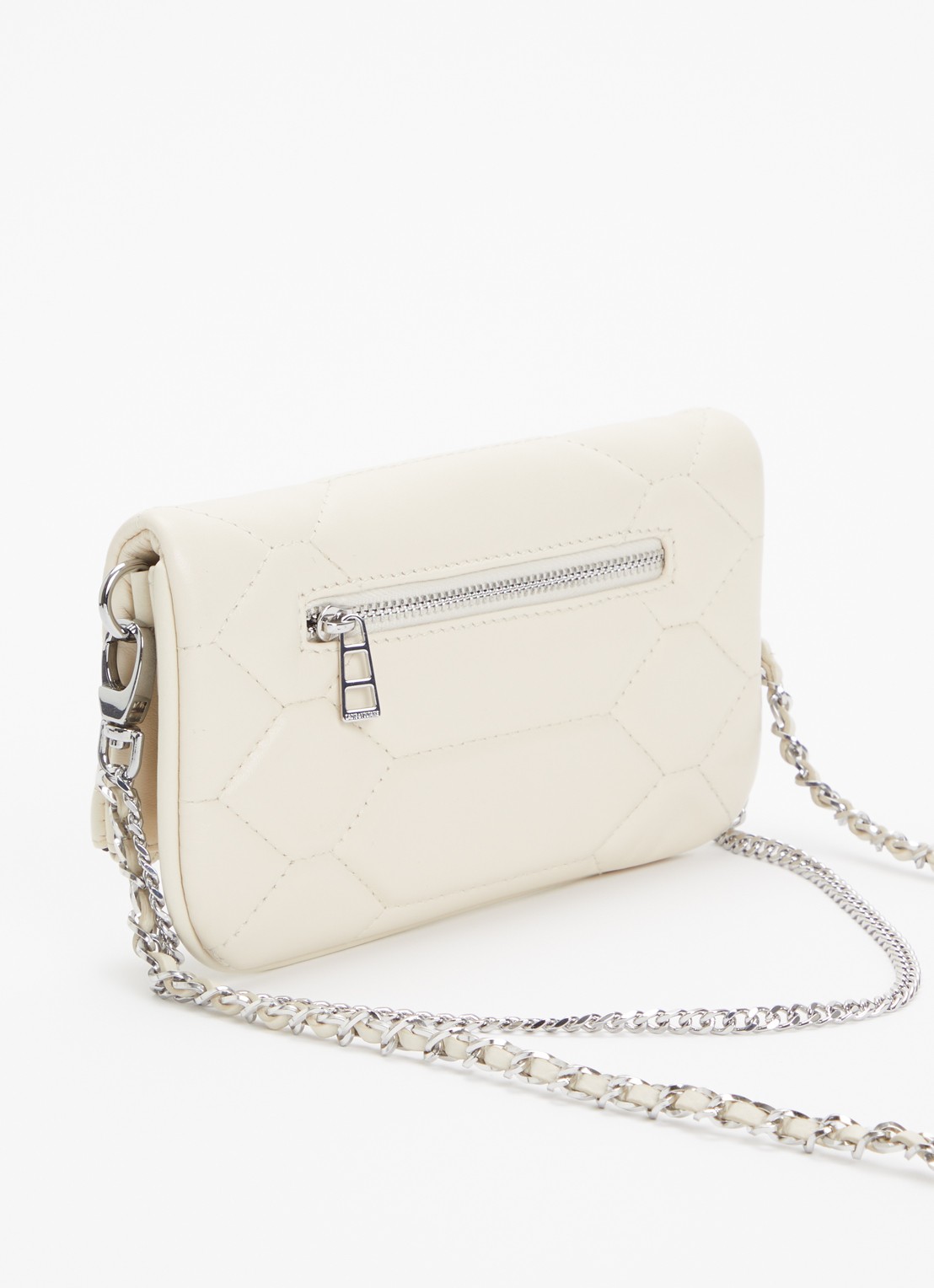 Zadig&Voltaire Rock Nano XL schoudertas van leer - achterkant 5 creme