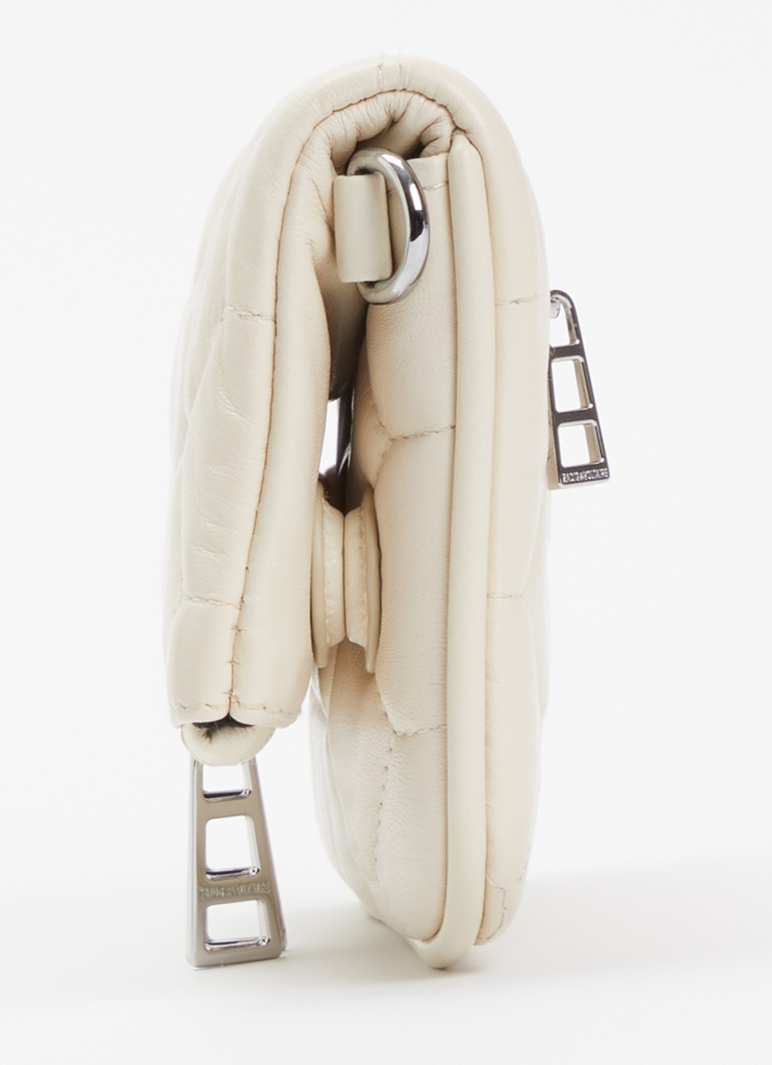Zadig&Voltaire Rock Nano XL schoudertas van leer - detail 2 creme