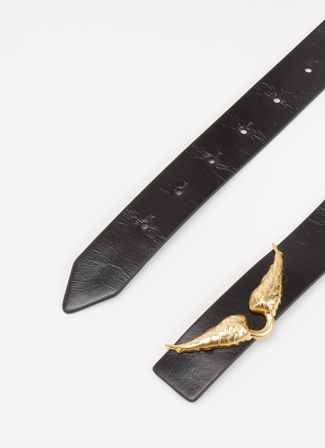 Zadig&Voltaire Rock Reversible riem van leer met logo - detail 2 zwart
