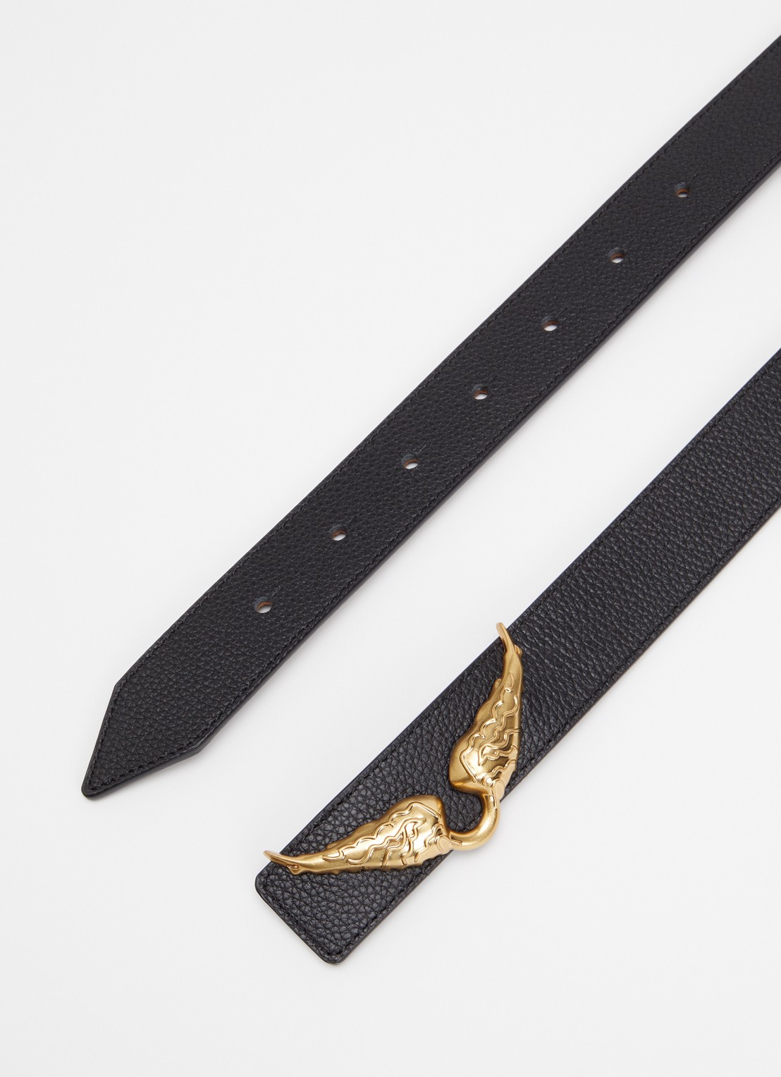 Zadig&Voltaire Rock reversible riem van leer - detail 2 cognac