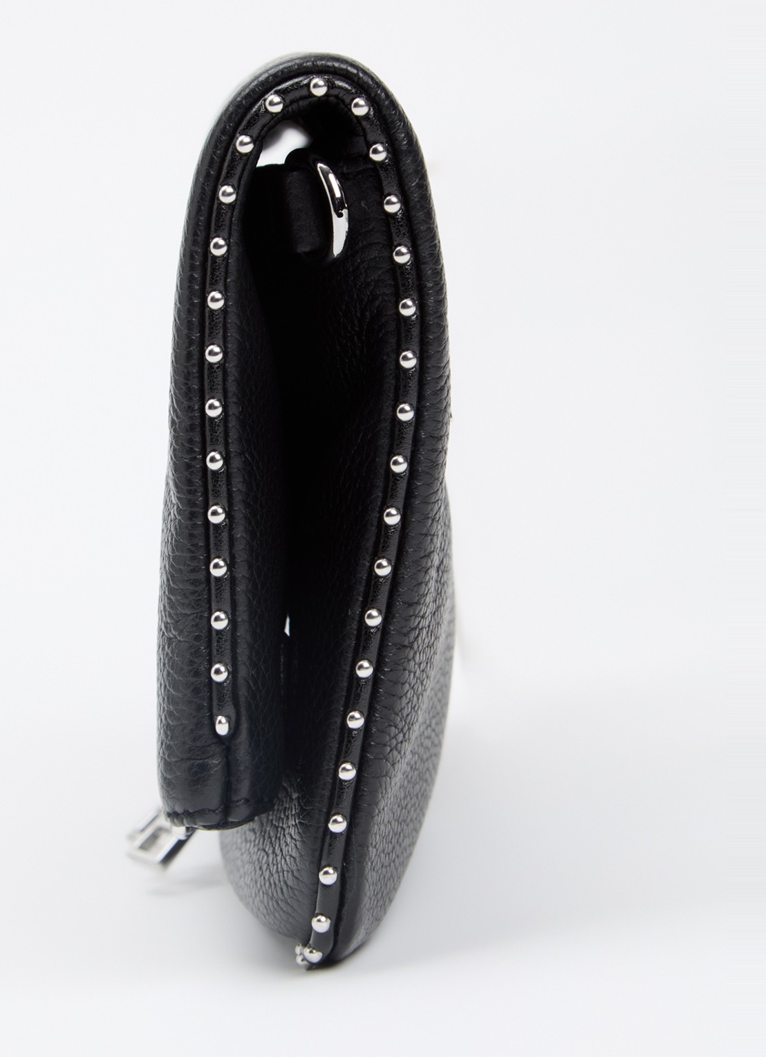 Zadig&Voltaire Rock schoudertas van leer met studs - detail 3 zwart