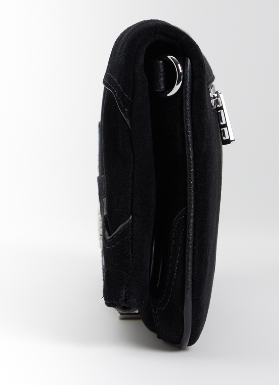 Zadig&Voltaire Rock Western clutch van suède - detail 3 zwart