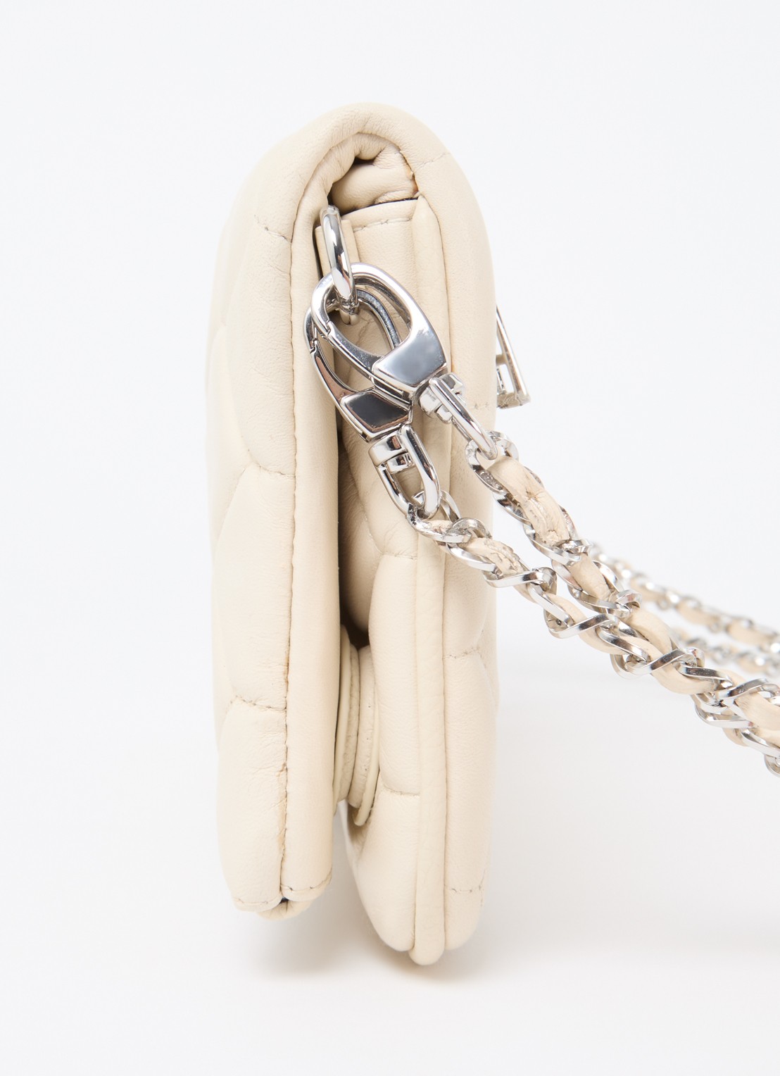 Zadig&Voltaire Rock XL schoudertas van leer - detail 5 creme