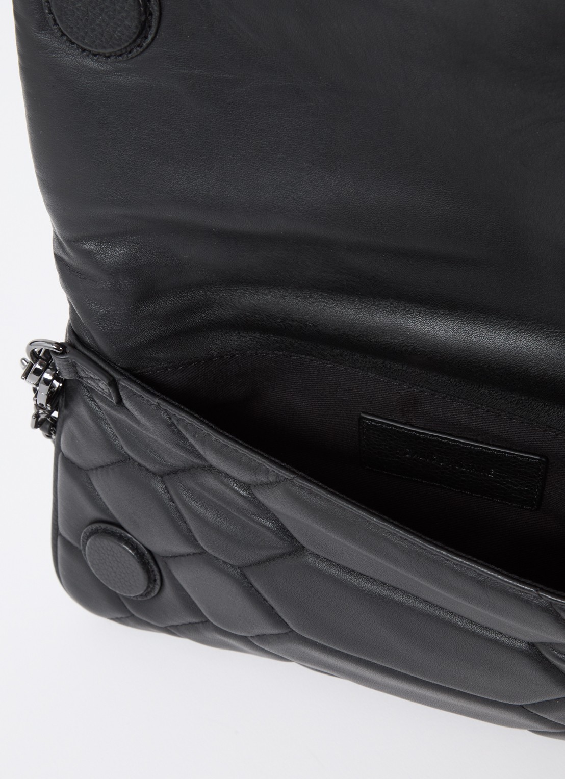 Zadig&Voltaire Rock XL schoudertas van leer - detail zwart