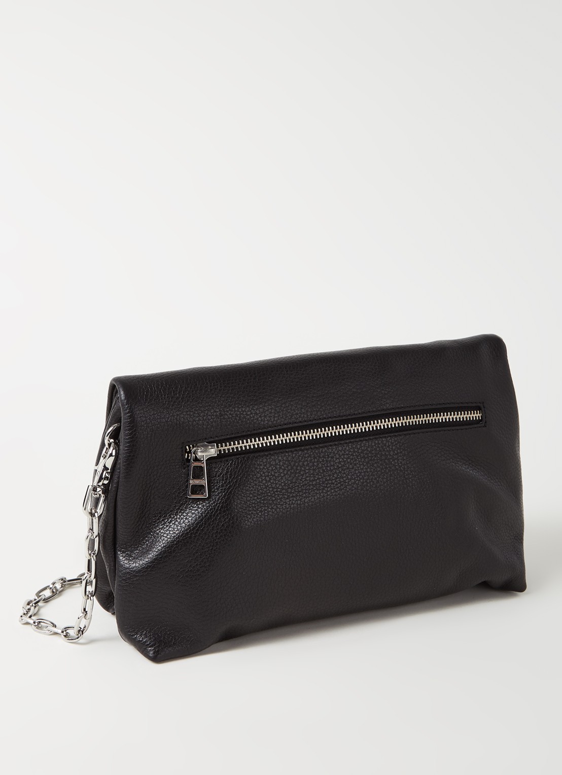 Zadig&Voltaire Rocky clutch van leer - detail 3 zwart
