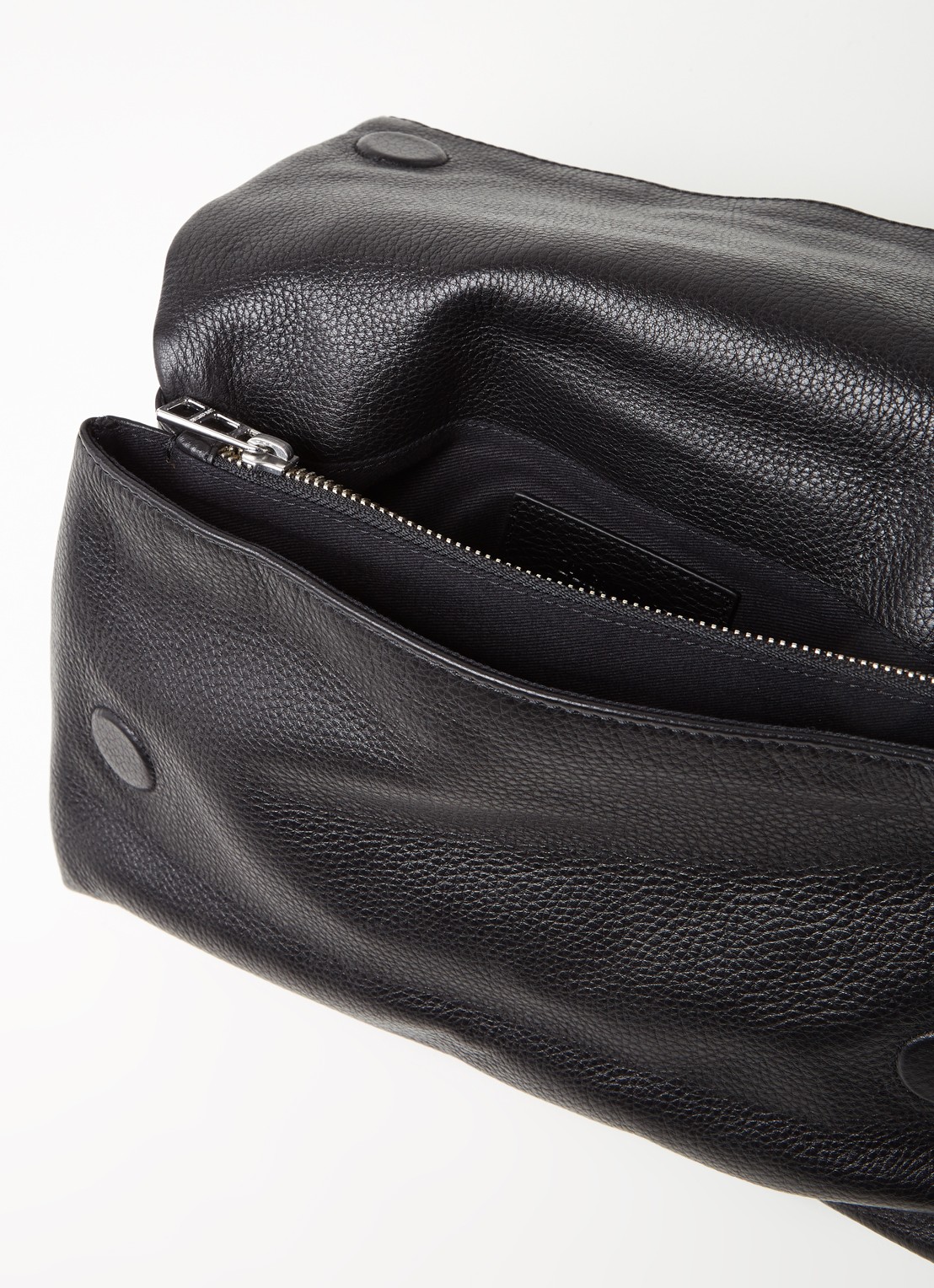 Zadig&Voltaire Rocky clutch van leer - voorkant 2 zwart