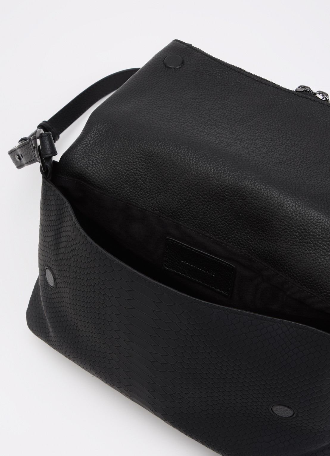 Zadig&Voltaire Rocky crossbodytas van leer met afneembare schouderriem - detail 2 zwart