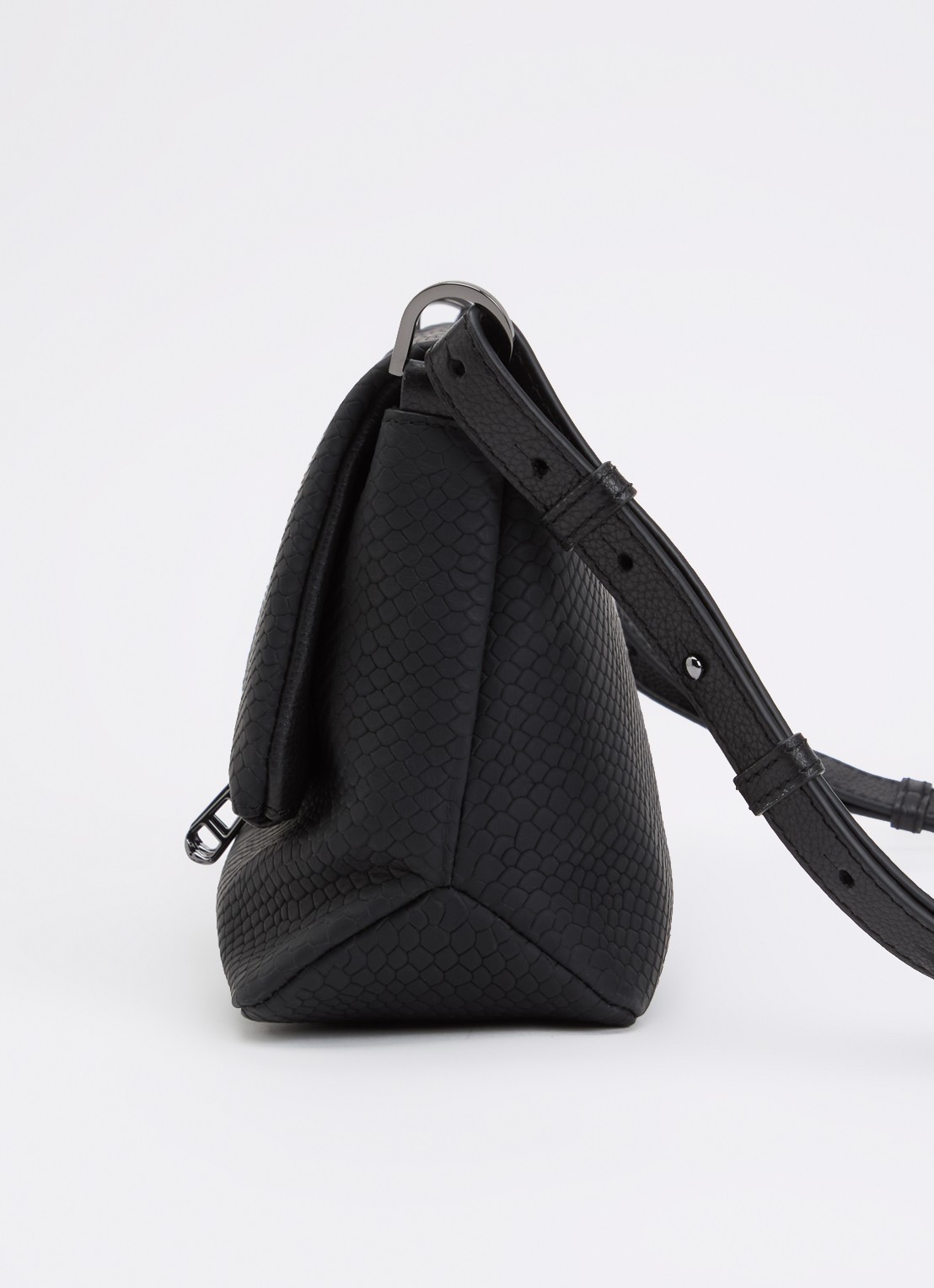 Zadig&Voltaire Rocky crossbodytas van leer met afneembare schouderriem - detail 3 zwart