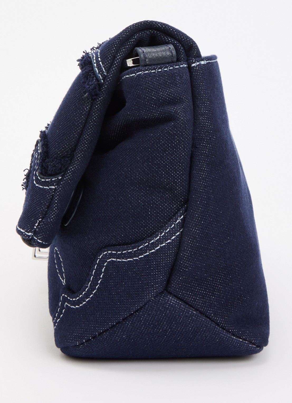 Zadig&Voltaire Rocky II schoudertas van denim met borduring en logo  - detail 3 indigo