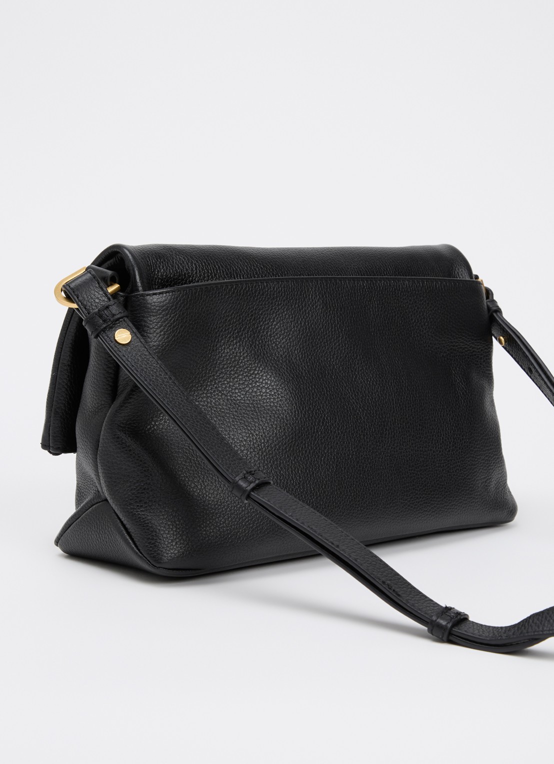 Zadig&Voltaire Rocky II schoudertas van leer met logo - achterkant 7 zwart