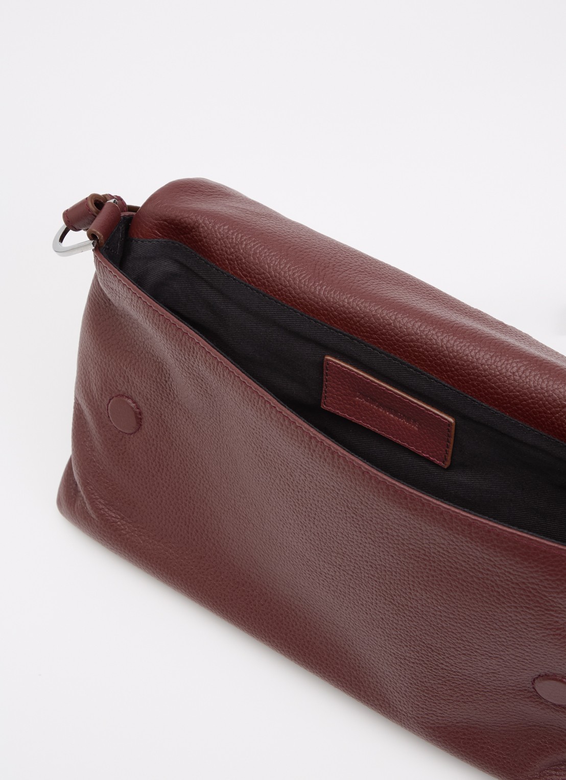 Zadig&Voltaire Rocky II schoudertas van leer met logo - detail 5 bordeauxrood