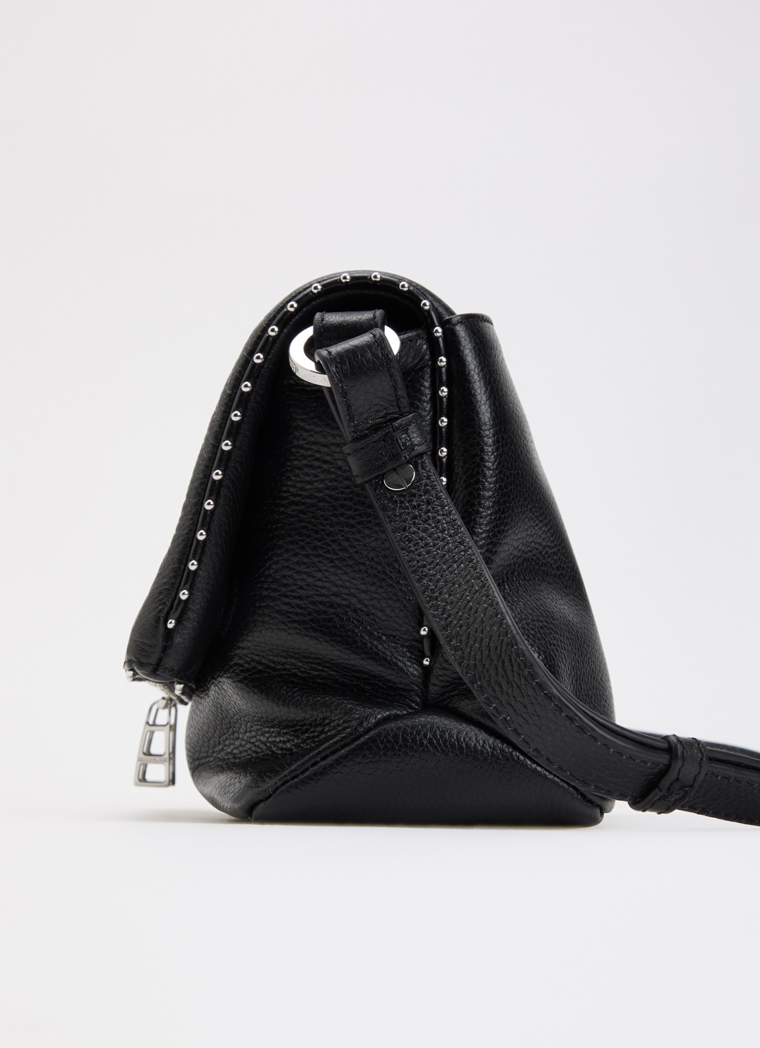 Zadig&Voltaire Rocky II schoudertas van leer met verstelbare schouderriem - detail 4 zwart