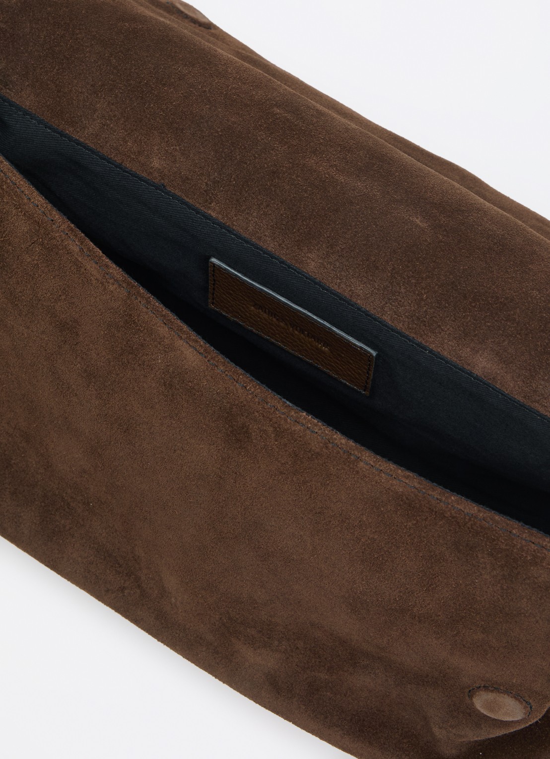 Zadig&Voltaire Rocky II schoudertas van suède met verstelbare schouderriem - detail 2 bruin