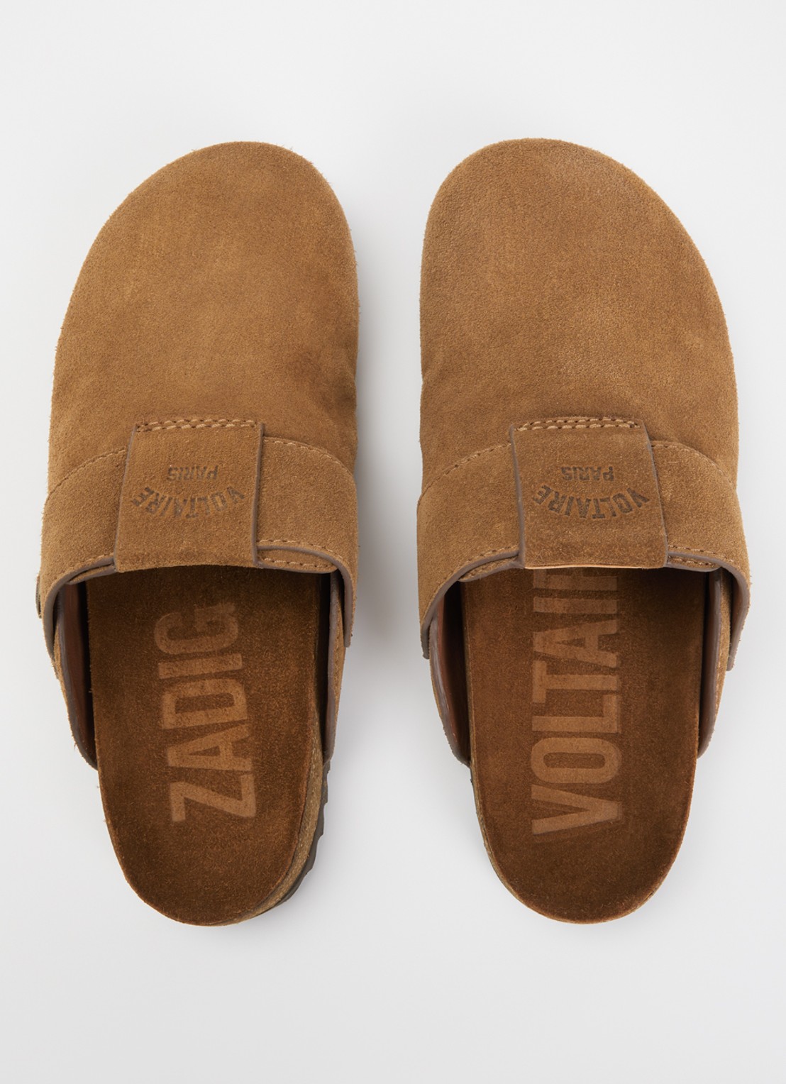 Zadig&Voltaire Santa Fe muiltje van suède - detail 2 cognac