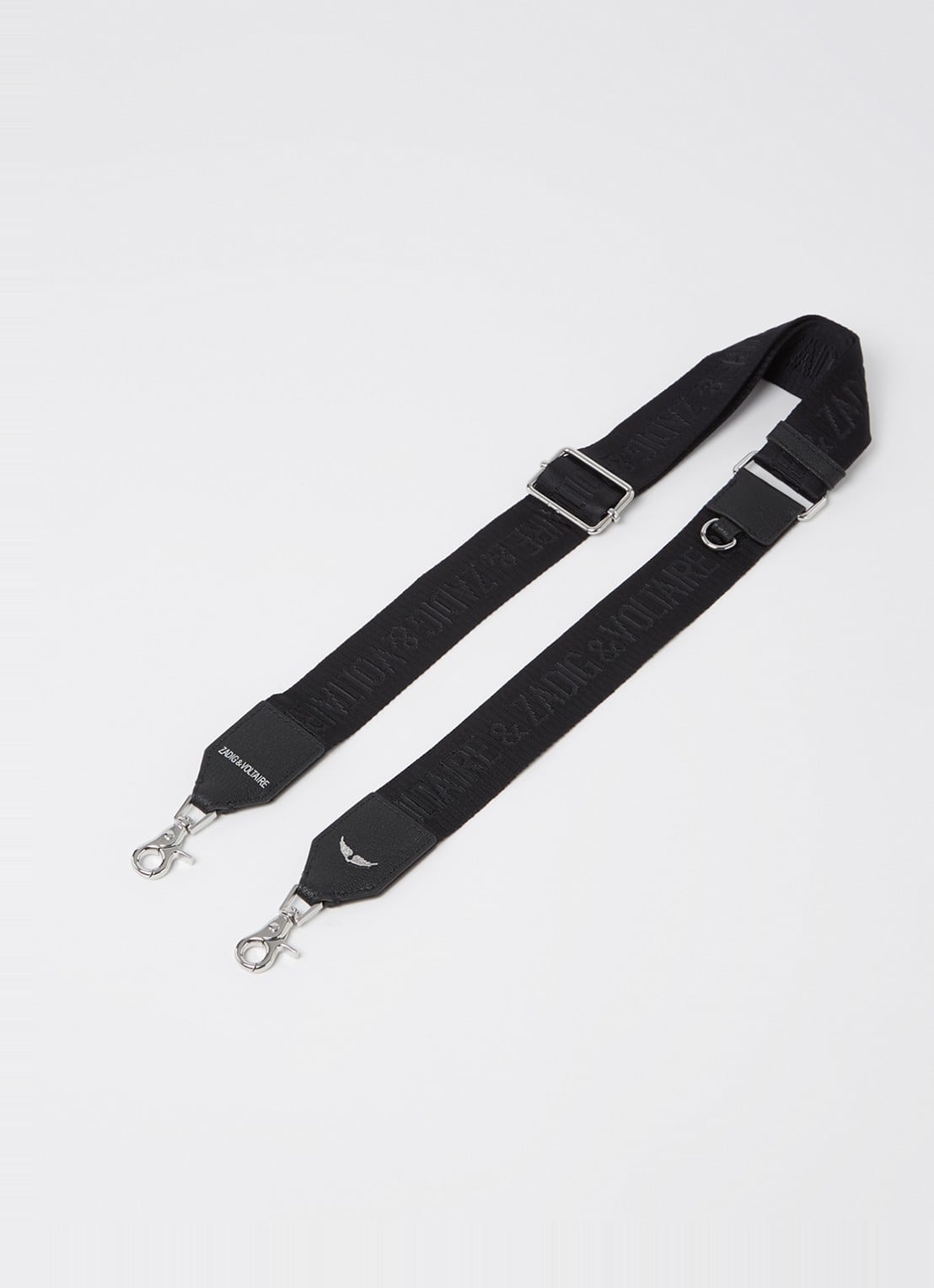 Zadig&Voltaire Schouderriem met leren details - voorkant donkerroze
